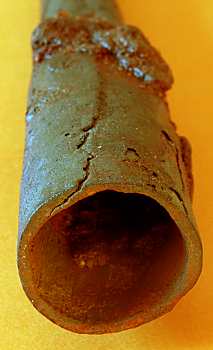Viking spear socket detail